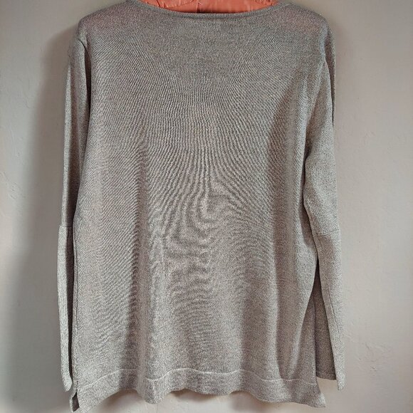 Calvin Klein Metallic Bell Sleeve Sweater - Picture 2 of 9